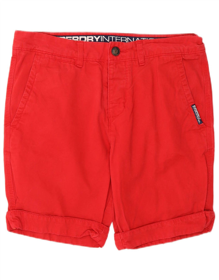 SUPERDRY Chino Shorts til mænd Medium W32 Rød Bomuld
