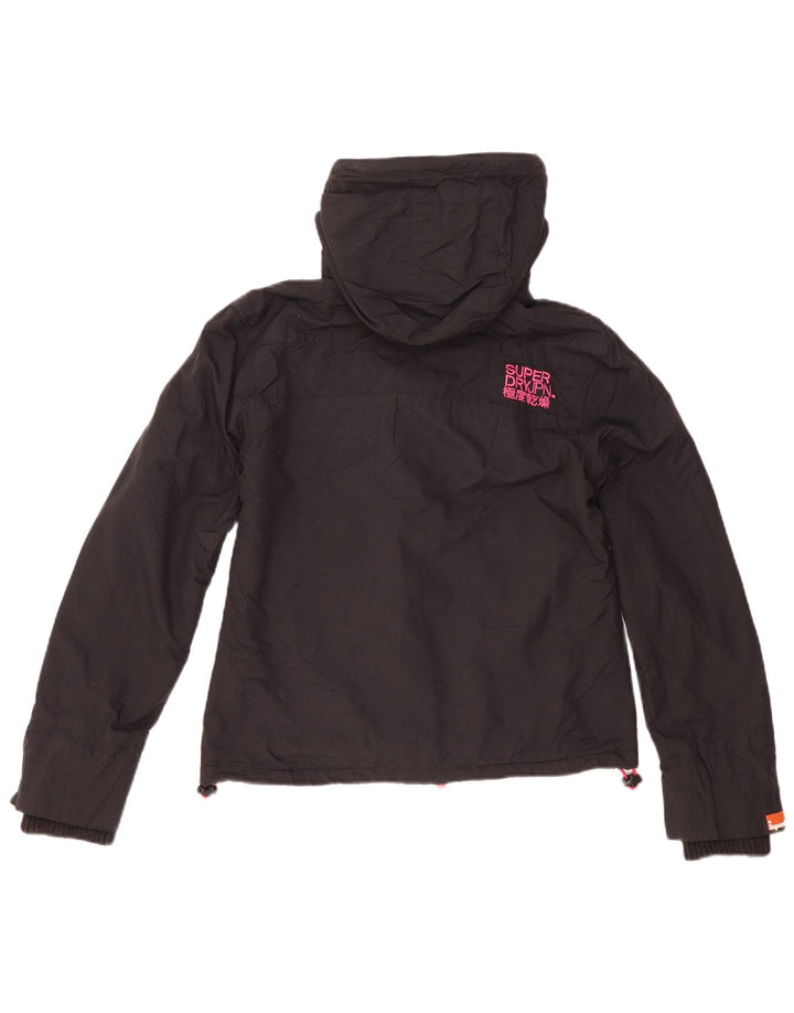Superdry Womens The Windcheater Windbreaker Jacket UK 14 Medium Black