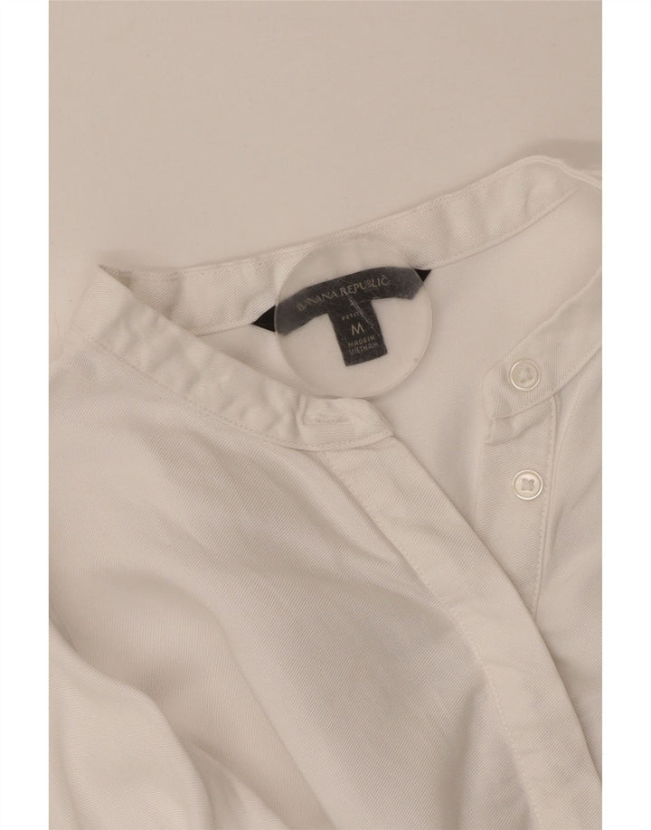 BANANREPUBLIK Dame Petite Pullover Shirt UK 14 Medium White