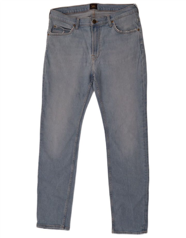 Lee Herre Rider Slim Jeans W34 L32 Blå Bomuld