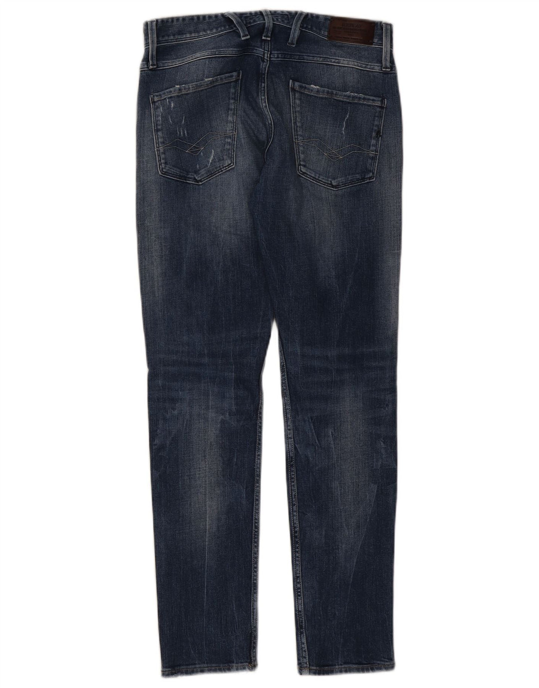 REPLAY Dame Anbas Distressed Slim Jeans W30 L31 Blå