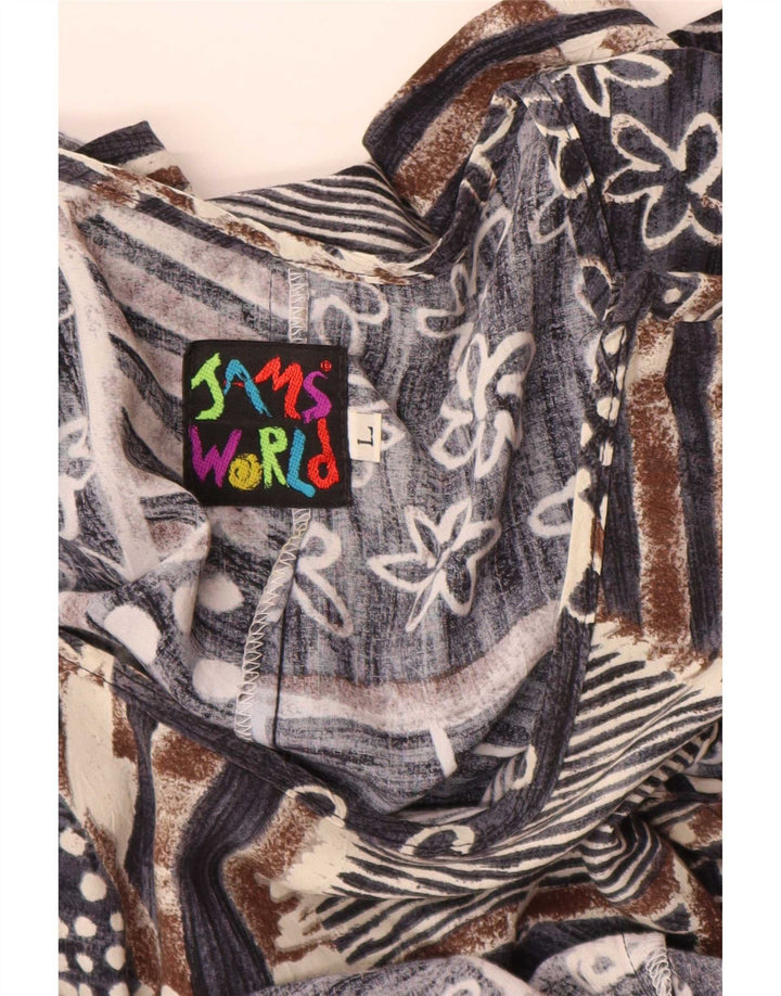 Jams World Womens Ærmeløs Shift Dress UK 16 Large Navy Blue Patchwork