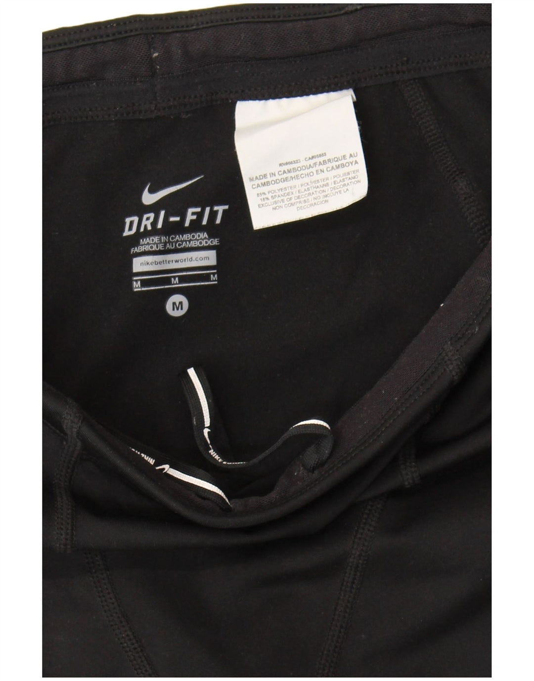 Nike Dame Dri Fit Sports Shorts UK 12 Medium Sort Colourblock Polyester