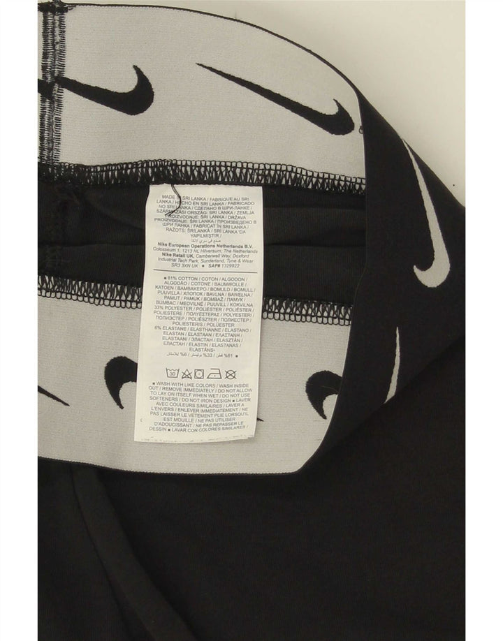 Nike Dame Grafiske Leggings UK 8 Small Black Bomuld