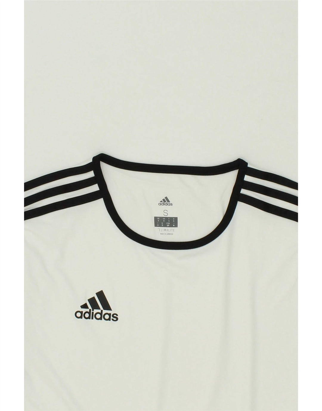 ADIDAS Mens Climalite T-Shirt Top Small White Colourblock Polyester Vintage Adidas and Second-Hand Adidas from Messina Hembry 