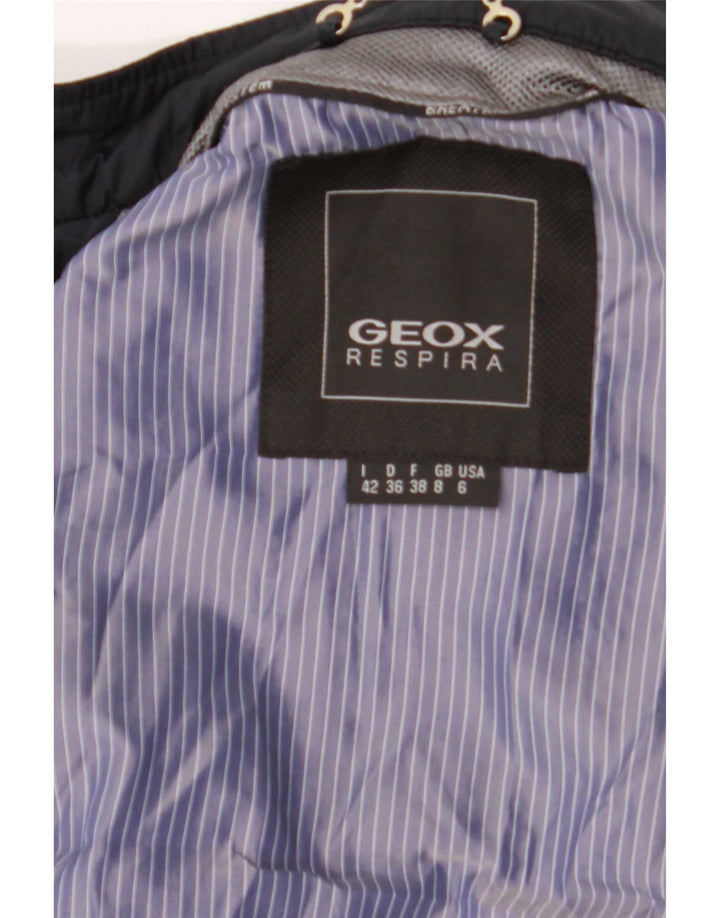 Geox Womens Respira Bomber Jacket UK 8 Small Navy Blue Polyester
