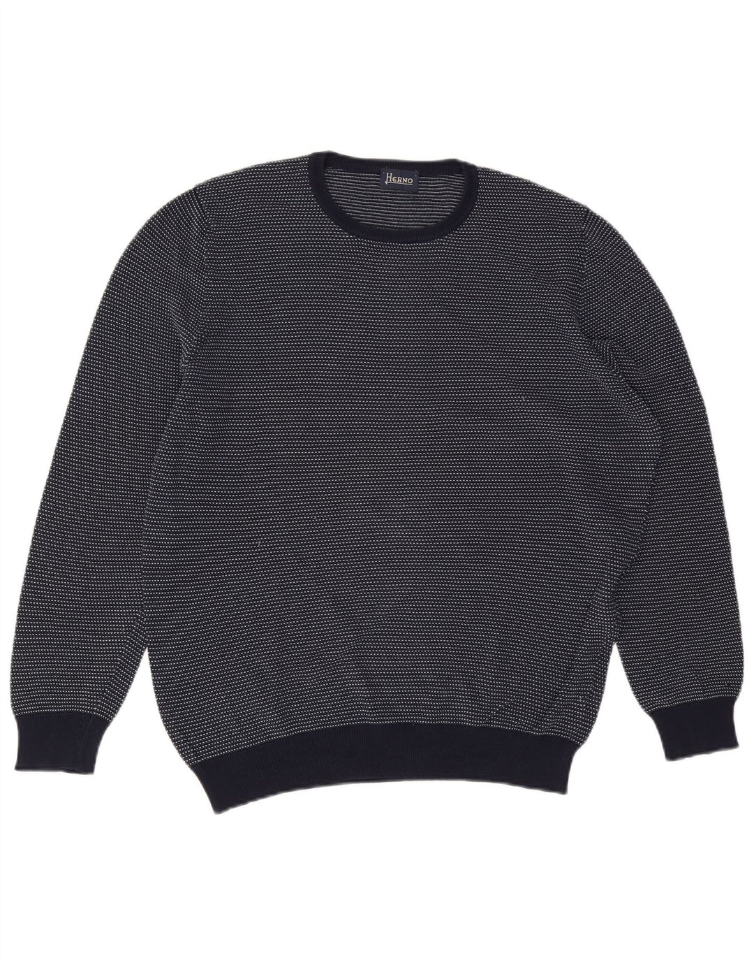 HERNO trøje med rund hals til mænd IT 52 Stor marineblå bomuld