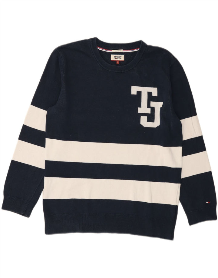 Tommy Hilfiger Herre Graphic Crew Neck Jumper Sweater Medium Navy Blue