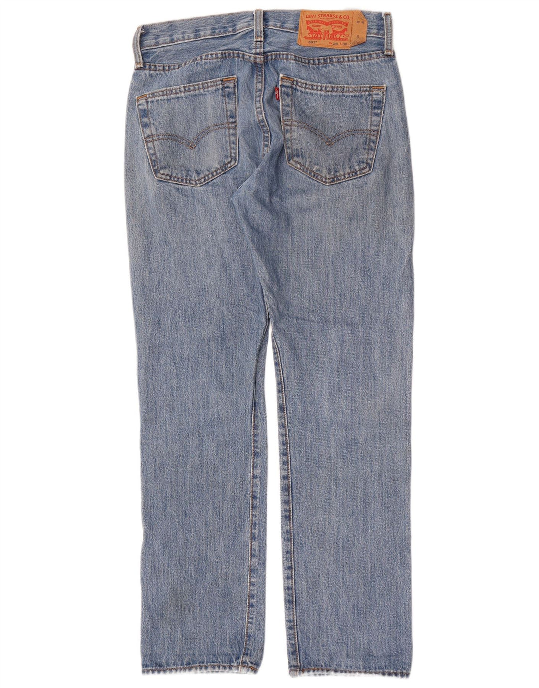 Levi's Herre 501 Straight Jeans W28 L30 Blå Bomuld