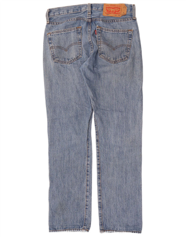 Levi's Herre 501 Straight Jeans W28 L30 Blå Bomuld