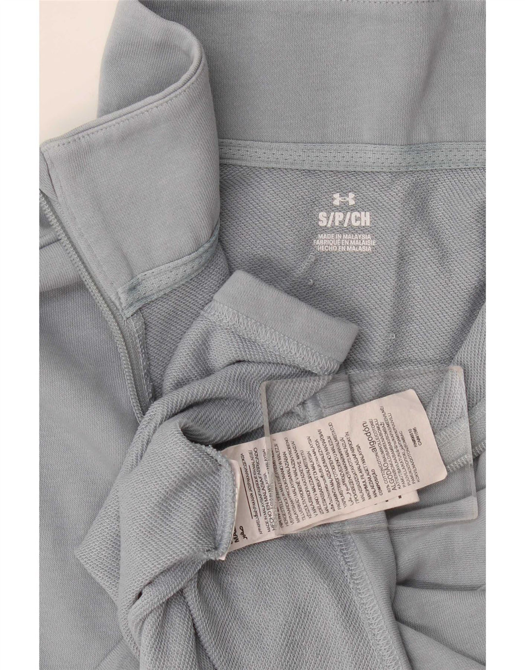 Under Armour Dame Oversized Zip Neck Sweatshirt Jumper UK 10 Small Grey