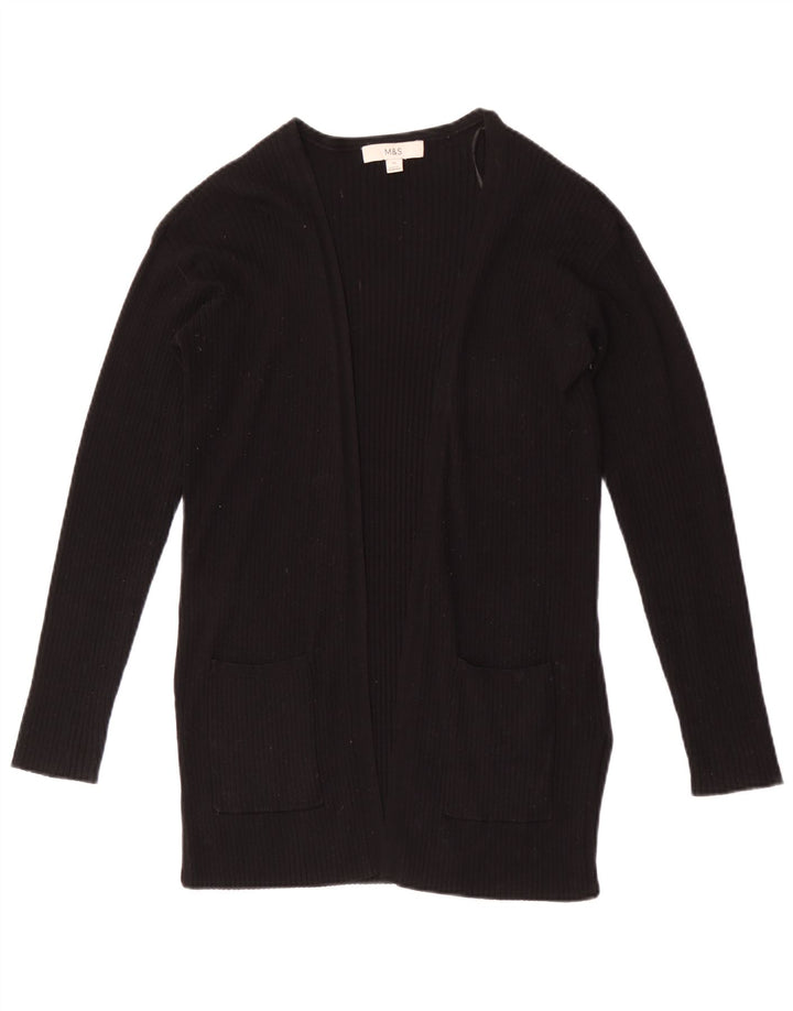 Marks & Spencer Dame Oversized Open Cardigan Sweater UK 6 XS Sort