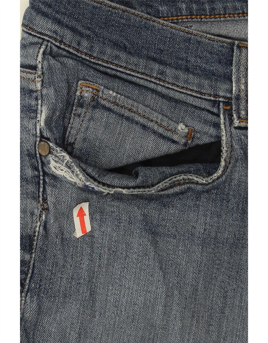 Trussardi Herre Distressed Cropped Jeans IT 51 Large W37 L26 Blue