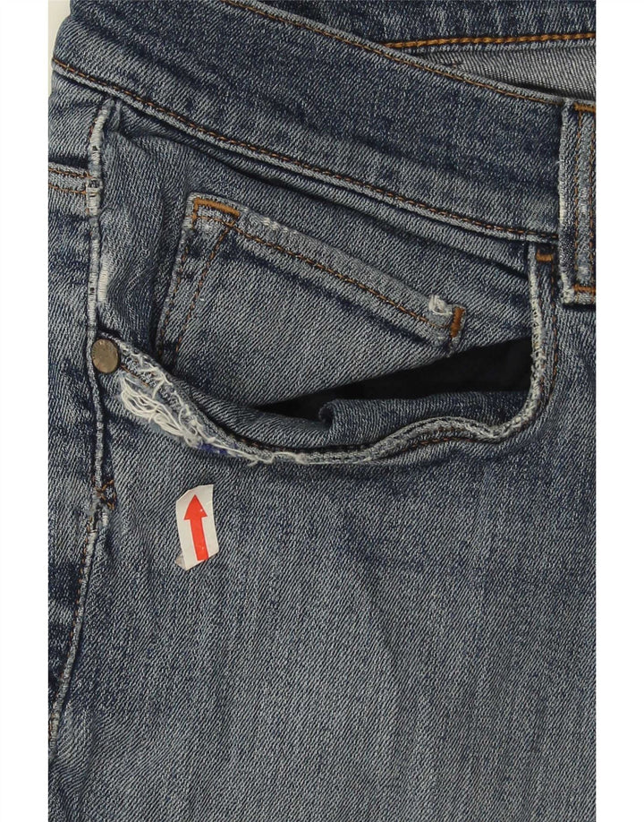 Trussardi Herre Distressed Cropped Jeans IT 51 Large W37 L26 Blue