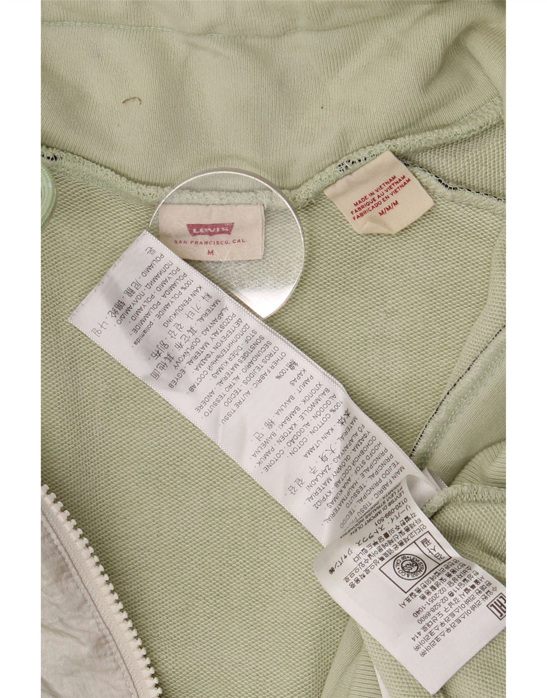 Levi's Sweatshirt med lynlås til kvinder DK 14 Medium Green Colourblock