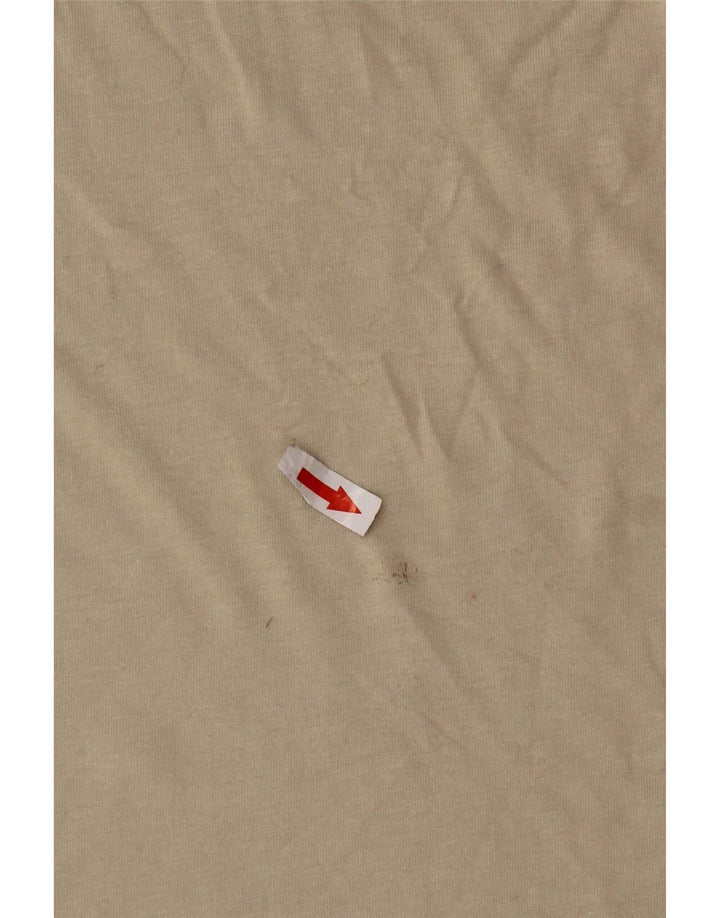 Ted Baker Dame T-Shirt Top Størrelse 4 Stor Beige Bomuld