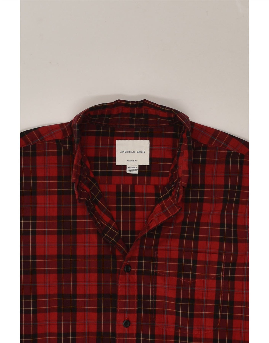 AMERICAN EAGLE Mens Classic Fit Shirt XS Red Cotton | Vintage American Eagle | Thrift | Second-Hand American Eagle | Used Clothing | Messina Hembry 