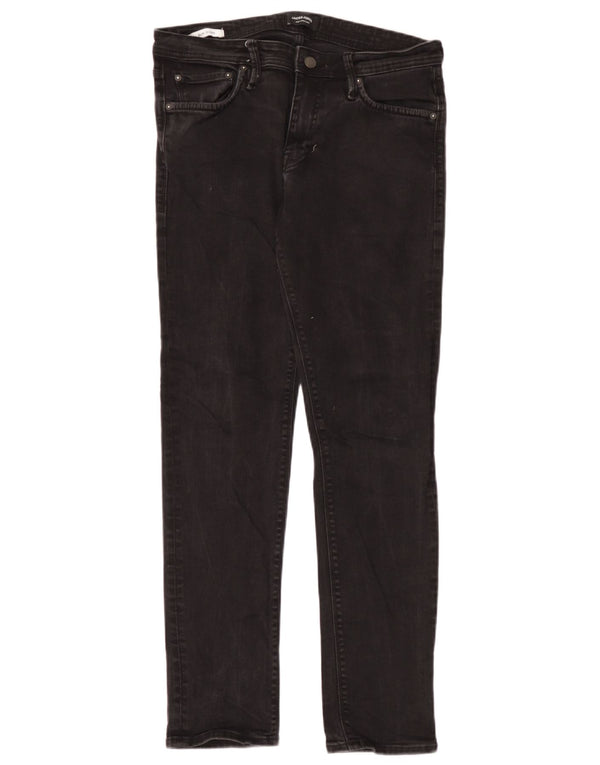 Jack & Jones Herre GLENN Slim Jeans W33 L32 Sort Bomuld