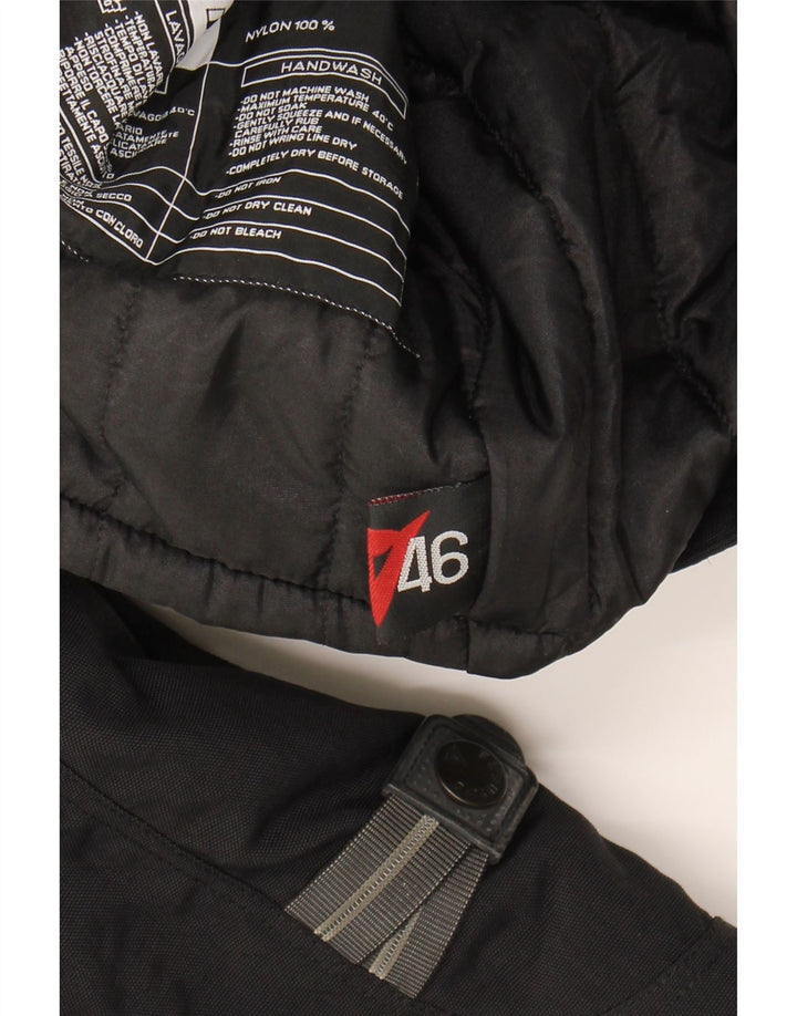 DAINESE Mens Graphic Racer Jacket IT 46 Small Black Nylon Vintage Dainese and Second-Hand Dainese from Messina Hembry 