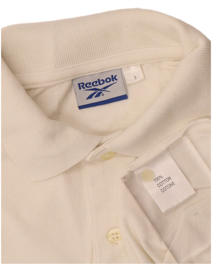 REEBOK Herre poloshirt Medium hvid bomuld