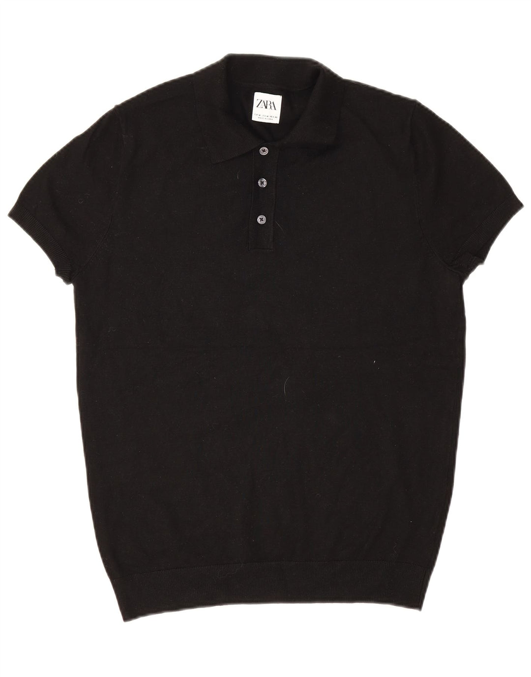 Zara Polo Shirt til mænd Medium Sort