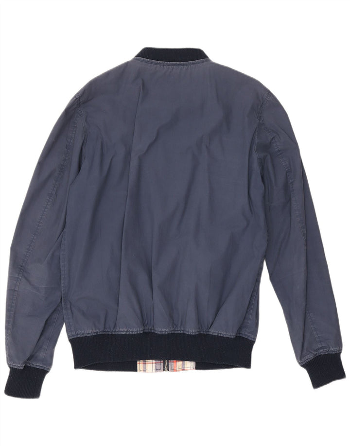 Tommy Hilfiger Herre Bomber Jacket UK 38 Medium Navy Blue Colourblock