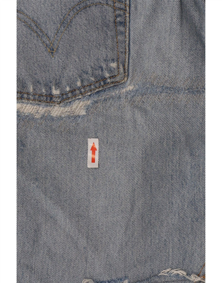 Levi's Womens 501 Distressed Denim Nederdel W33 Large Blue