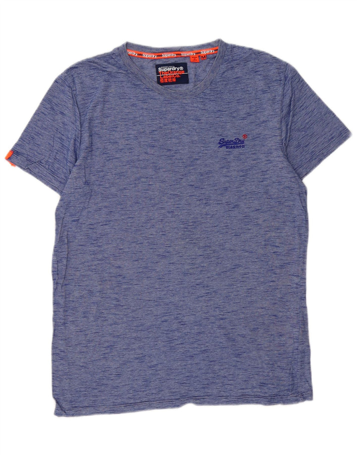 SUPERDRY Herre T-shirt Top Medium Blue Flecked Bomuld