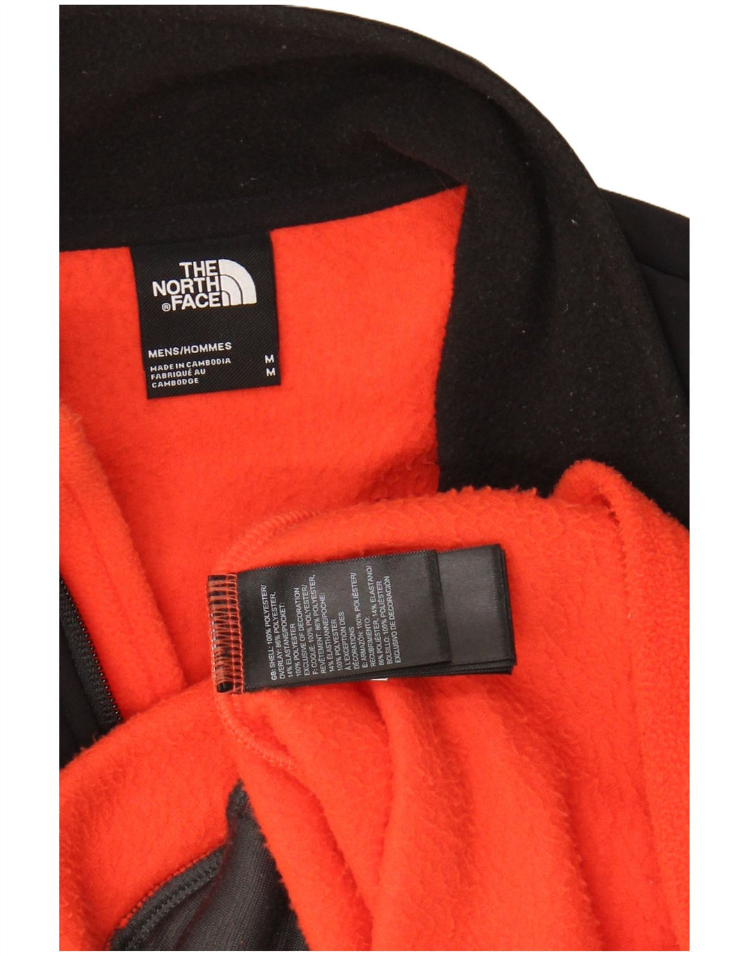 THE NORTH FACE Fleecejakke til mænd UK 38 Medium Orange Colourblock