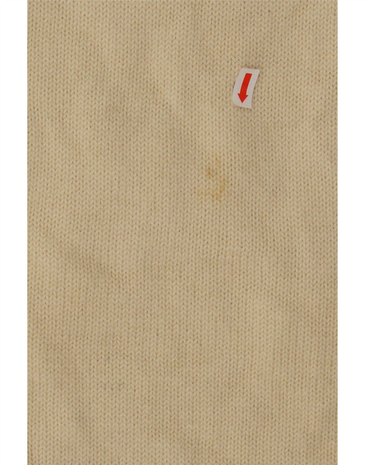 MARINA YACHTING Mens Boat Neck Jumper Sweater Medium Beige