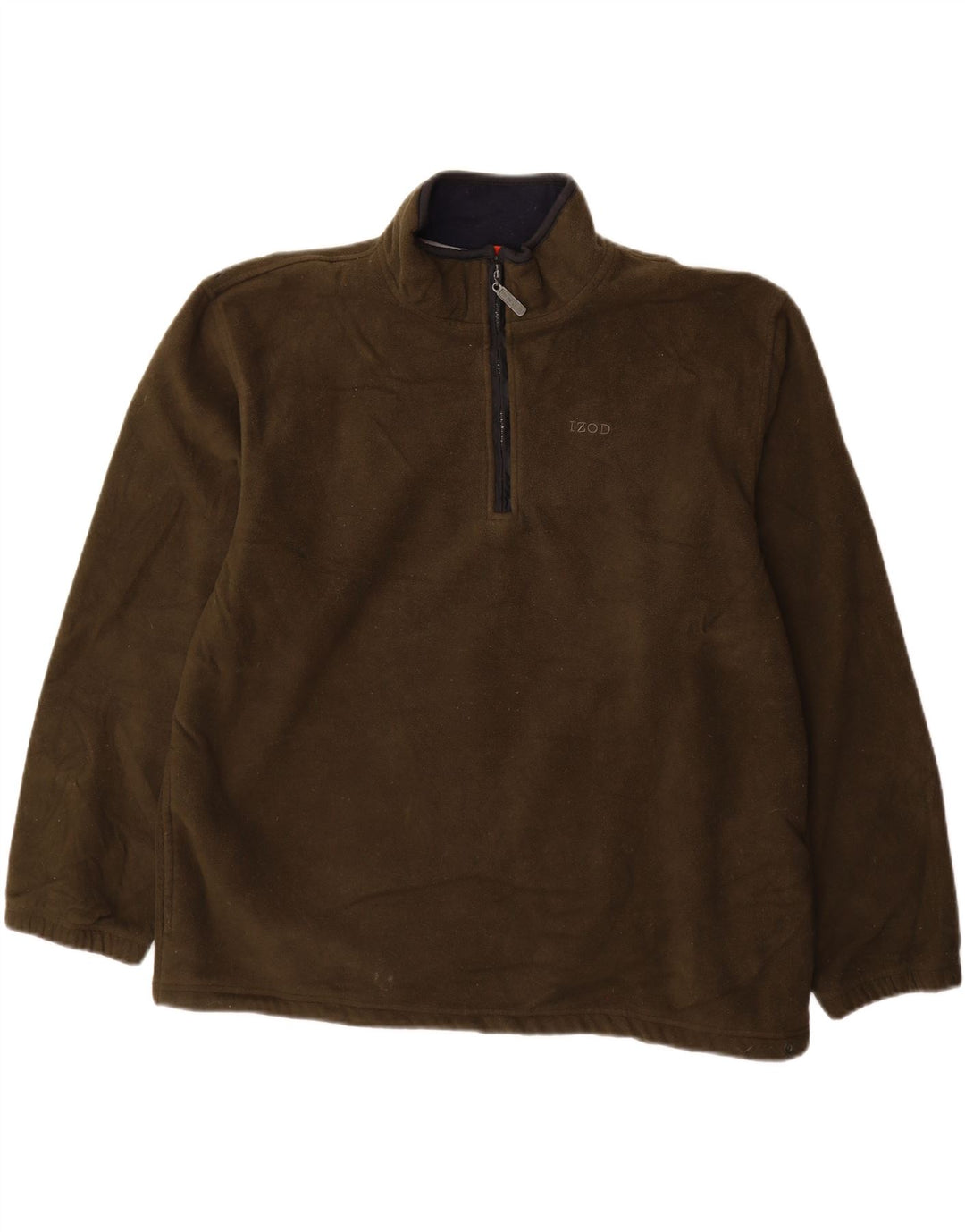 IZOD Fleece Jumper med lynlås til mænd XL Khaki Polyester