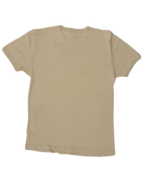 Lee Dame T-Shirt Top UK 14 Stor Beige Bomuld