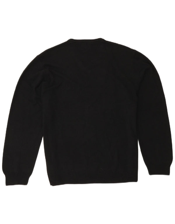 Marks & Spencer Herre Regular Fit V-hals sweater 2XL sort akryl
