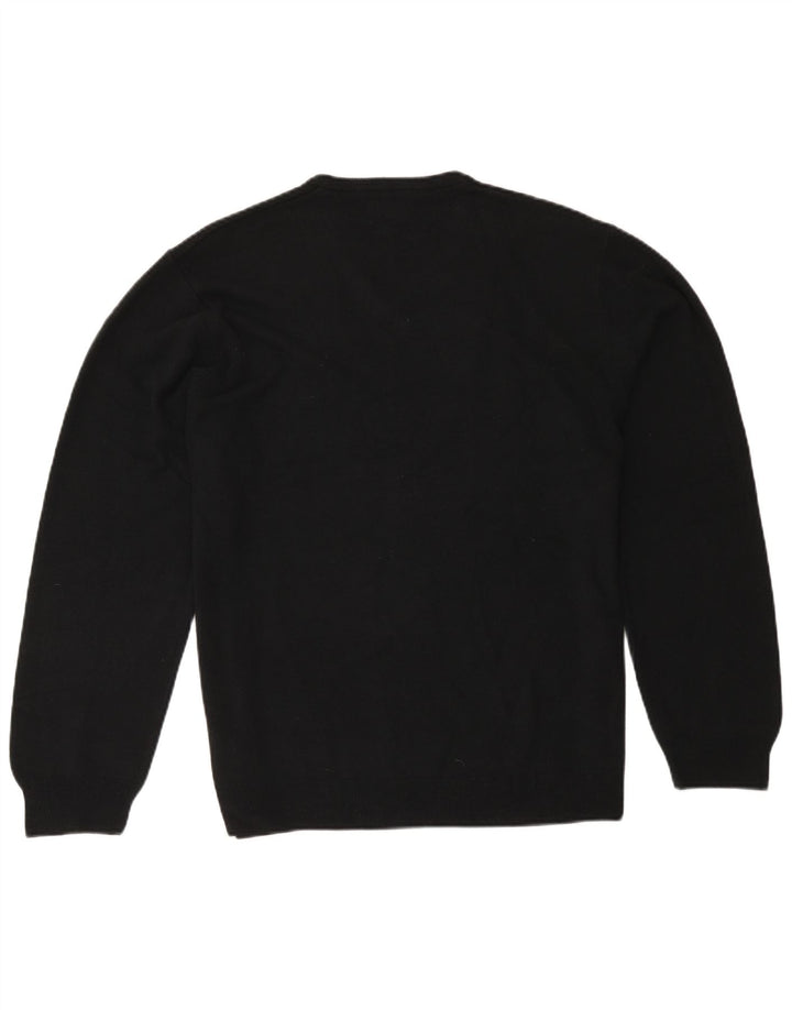 Marks & Spencer Herre Regular Fit V-hals sweater 2XL sort akryl