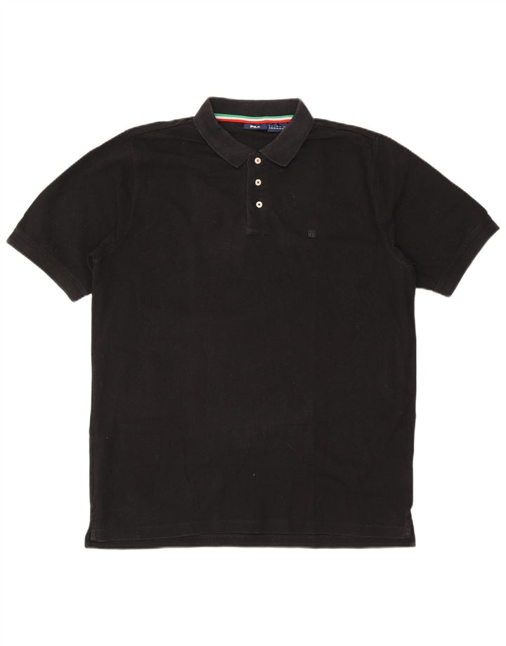 FILA Poloskjorte til mænd 2XL Sort bomuld