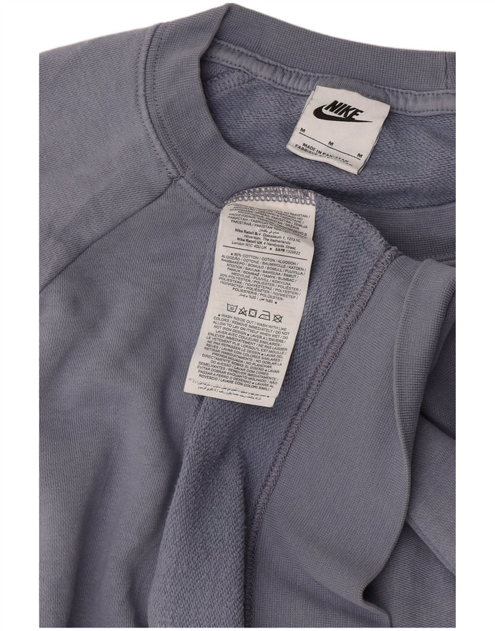 NIKE Sweatshirt Jumper UK 14 Medium Blue Bomuld