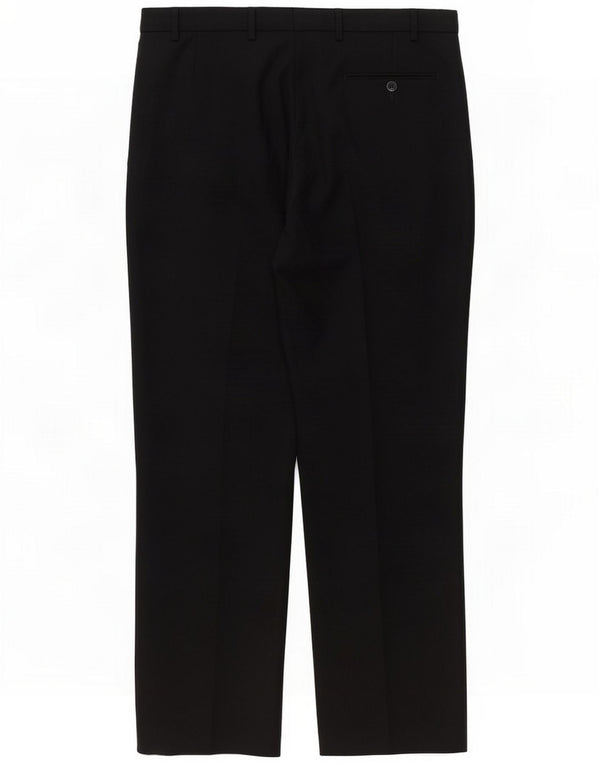 Marks & Spencer Herre Regular Fit Suit Bukser W38 L31 Sort Polyester