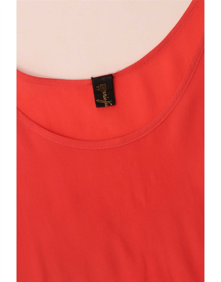 Vintage Dame ærmeløs bluse Top IT 40 Lille Rød