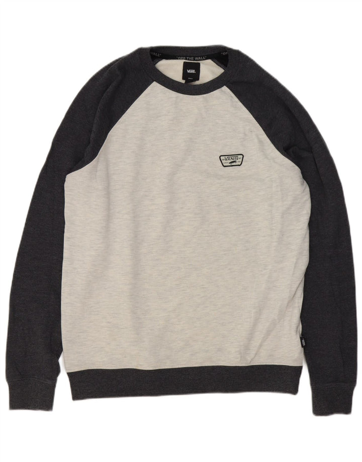 Vans Herre Sweatshirt Jumper Lille Grå Colourblock Bomuld