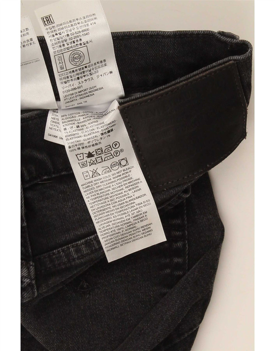Levi's Herre 519 Skinny Jeans W32 L34 Grå Bomuld