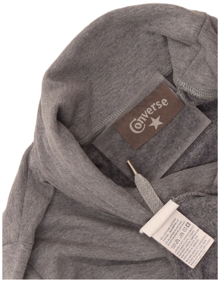 Converse Dame Sweatshirt Jumper UK 12 Medium Grey Bomuld