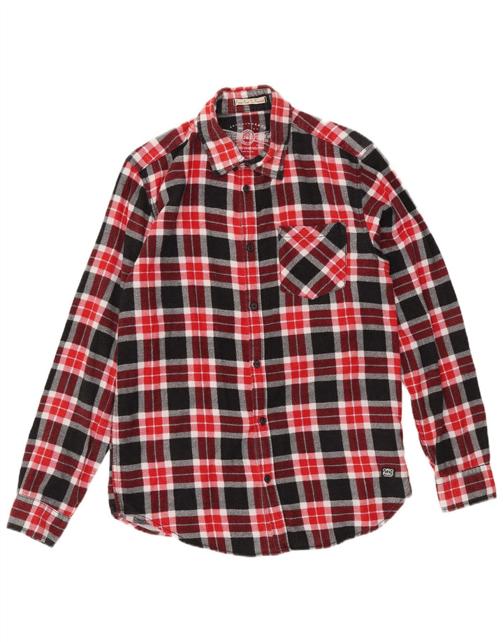 JACK & JONES Flanelskjorte til mænd Medium rød ternet bomuld