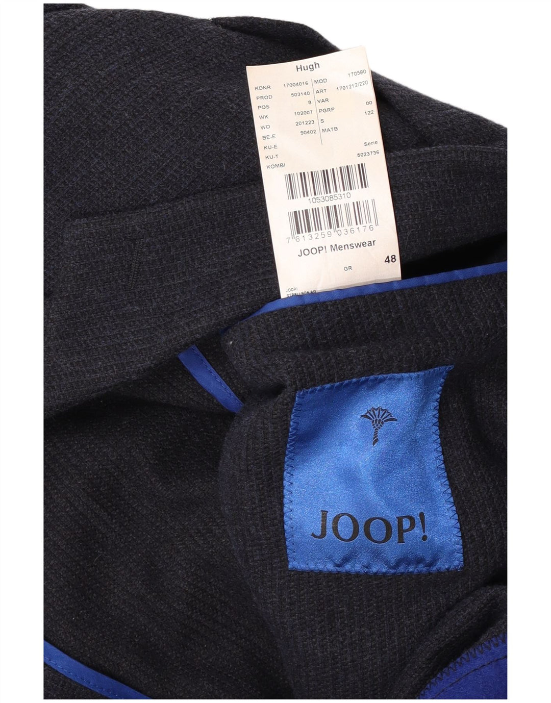 Joop Herre 2-knaps blazerjakke IT 48 Mellem marineblå bomuld