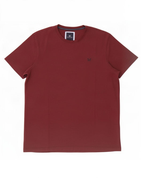 Crew Clothing Herre T-Shirt Top 2XL Bourgogne bomuld