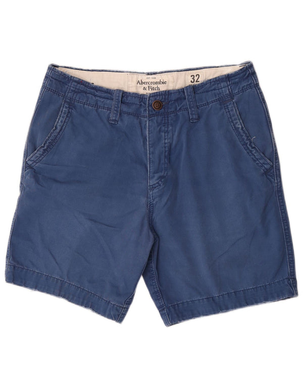 Abercrombie & Fitch Chino Shorts til mænd W32 Medium Blue Bomuld