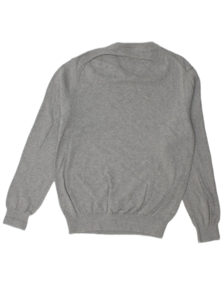 CREW TØJ Herre V-hals sweater Medium Grey Flecked Bomuld