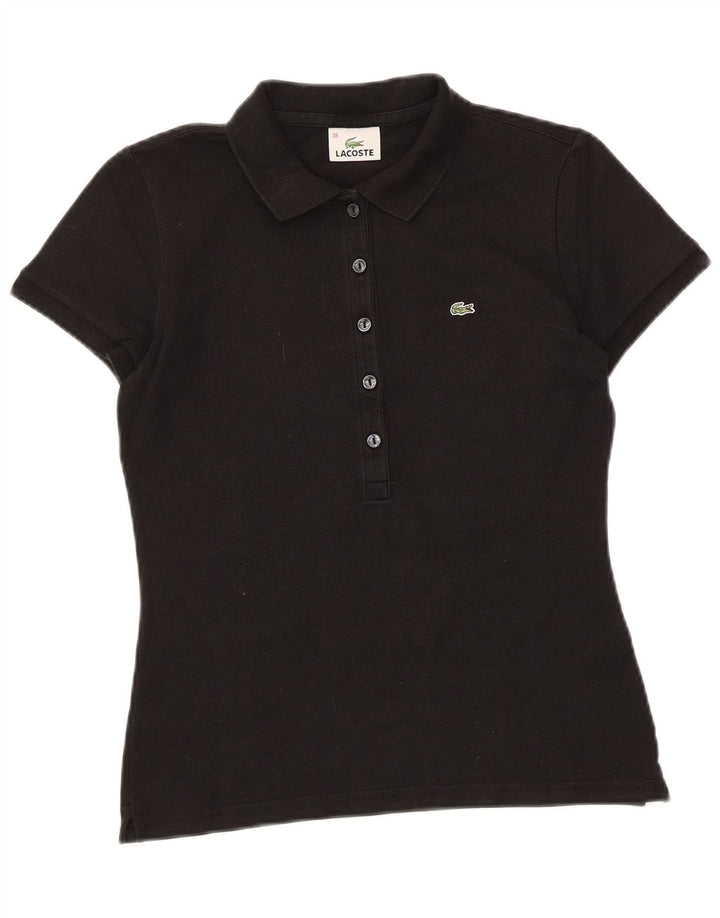 Lacoste Dame Polo Shirt Størrelse 38 Medium Sort Bomuld