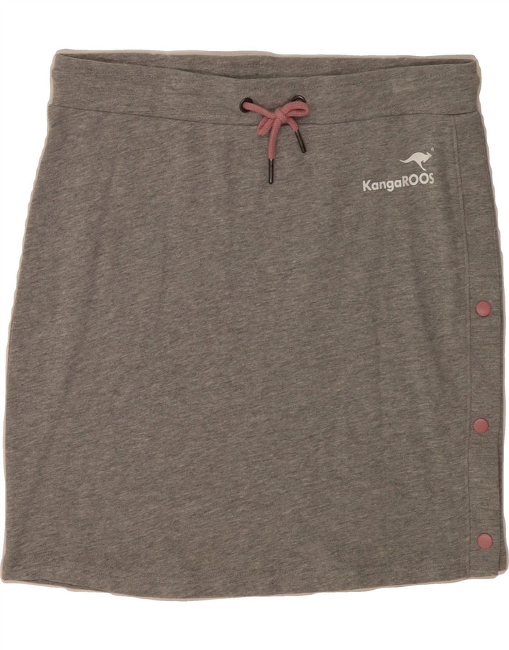 KANGAROOS Womens Straight Skirt Medium W34 Grey Cotton Vintage Kangaroos and Second-Hand Kangaroos from Messina Hembry 