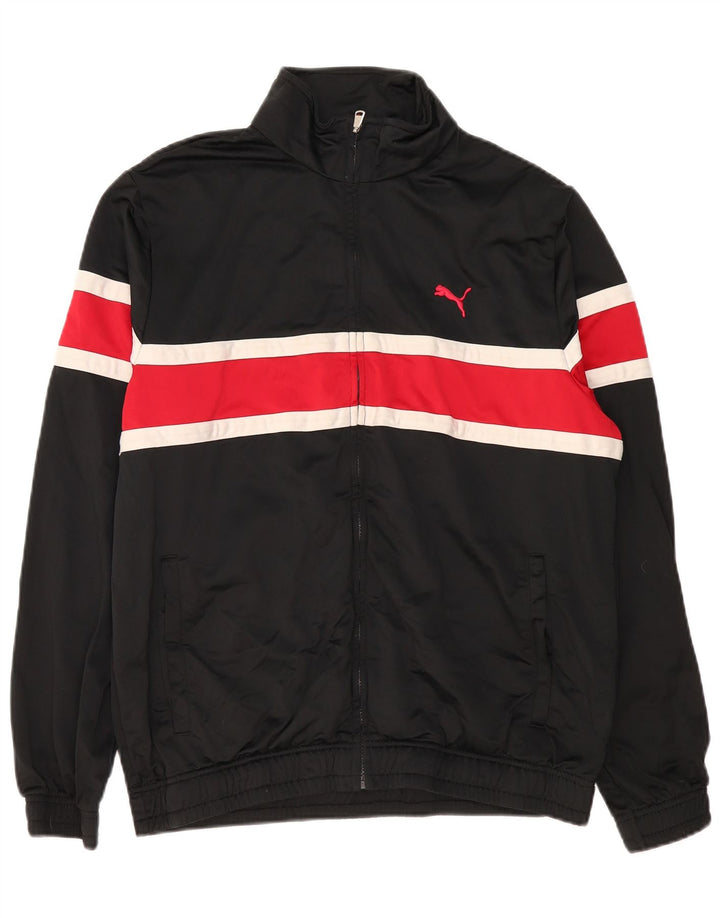 PUMA Træningsdragt til mænd Topjakke Stor sort Colourblock Polyester
