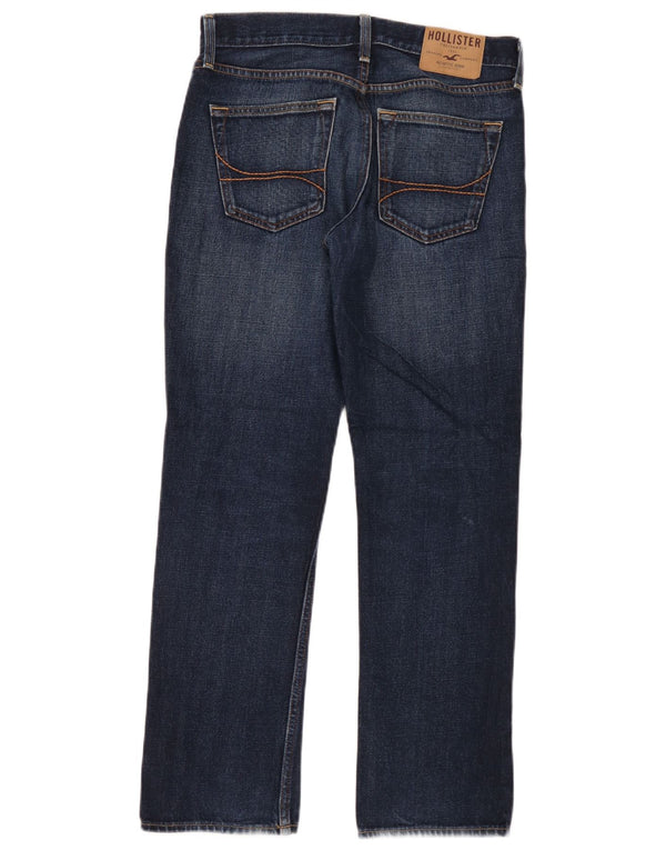Hollister Straight Jeans til mænd W30 L30 Marineblå bomuld